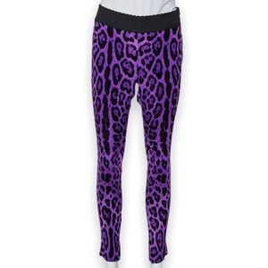 Dynashape Intima Woman’s Purple Animal Printed Nylon Spandex Trousers XS